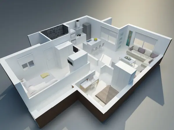 render 3D para visualizar una reforma antes de empezar la obra